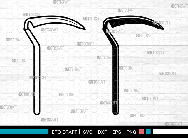 Scythe SVG, Scythe Outline Svg, Death Svg, Grim Reaper Svg, Scythe Svg SVG ETC Craft 