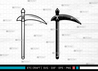 Scythe SVG, Scythe Outline Svg, Death Svg, Grim Reaper Svg, Scythe Svg SVG ETC Craft 