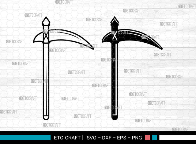 Scythe SVG, Scythe Outline Svg, Death Svg, Grim Reaper Svg, Scythe Svg SVG ETC Craft 