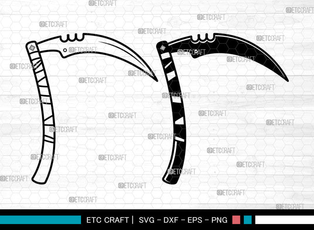 Scythe SVG, Scythe Outline Svg, Death Svg, Grim Reaper Svg, Scythe Svg SVG ETC Craft 