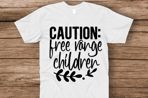 SD0001 - 2 Caution free range children SVG Designangry 