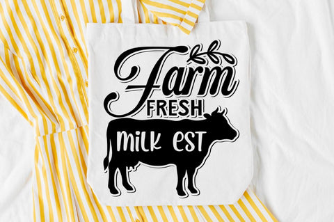 SD0002 - 24 Farm fresh milk est SVG Designangry 