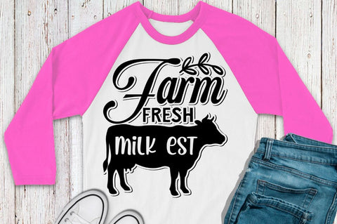 SD0002 - 24 Farm fresh milk est SVG Designangry 