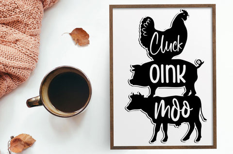 SD0002 - 30 Cluck oink moo SVG Designangry 