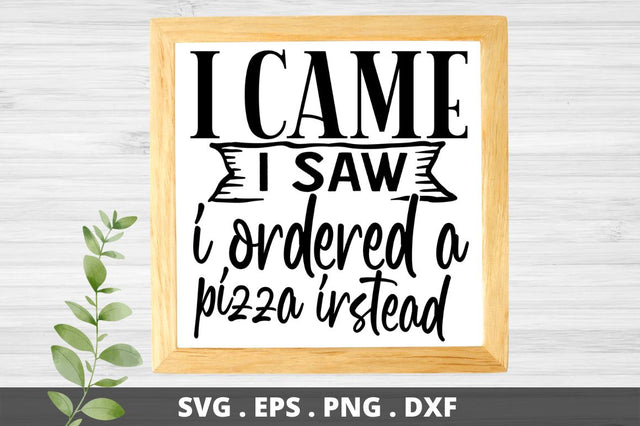 SD0003 - 9 I came i saw i ordered a pizza irstead SVG Designangry 