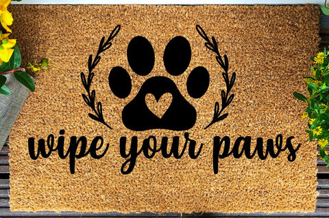 SD0004 - 16 Wipe your paws SVG Designangry 