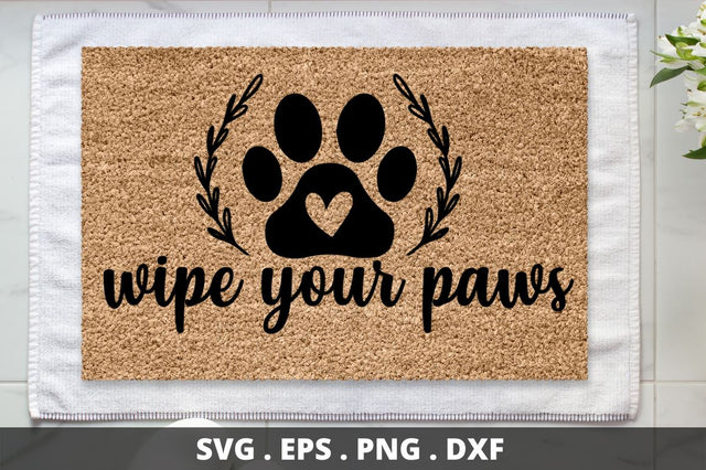 SD0004 - 16 Wipe your paws SVG Designangry 