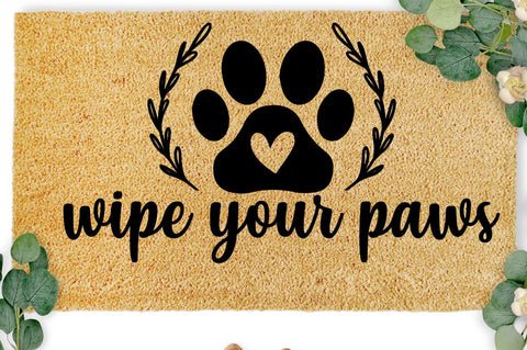 SD0004 - 16 Wipe your paws SVG Designangry 
