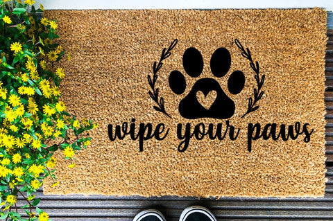 SD0004 - 16 Wipe your paws SVG Designangry 