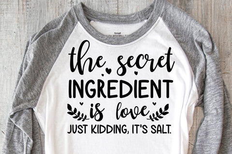 SD0008 - 11 The Secret Ingredient Is love just kidding, it's salt SVG Designangry 