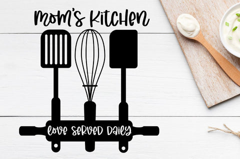 SD0011 - 1 Mom's Kitchen love served daily SVG Designangry 