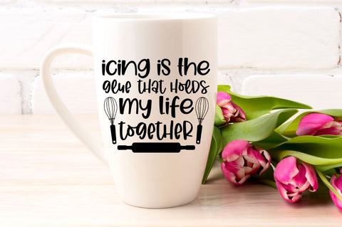 SD0011 - 5 icing is the glue that holds my life together SVG Designangry 