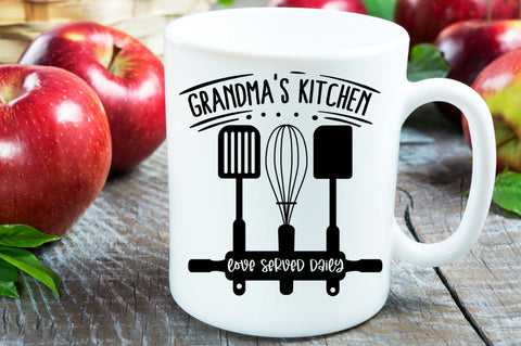 SD0011 - 9 grandma's kitchen love served daily SVG Designangry 