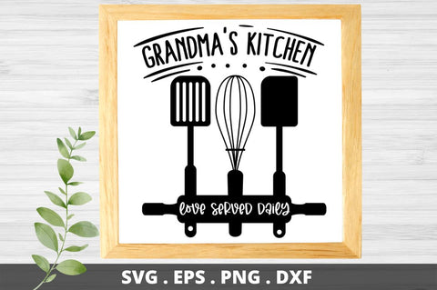 SD0011 - 9 grandma's kitchen love served daily SVG Designangry 