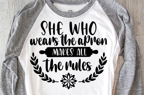 SD0012 - 11 she who wears the apron makes all the rules SVG Designangry 