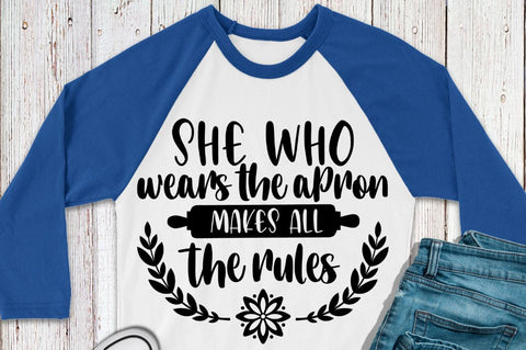 SD0012 - 11 she who wears the apron makes all the rules SVG Designangry 