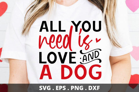 SD0013 - 1 All you need is love & a dog SVG Designangry 
