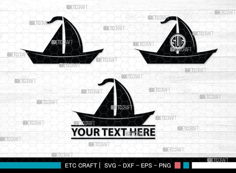 Sea Boats Monogram, Sea Boats Silhouette, Boat Svg, Ship Svg, Bass Boat Svg, SB00051 SVG ETC Craft 