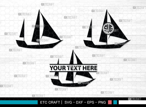 Sea Boats Monogram, Sea Boats Silhouette, Boat Svg, Ship Svg, Bass Boat Svg, SB00051 SVG ETC Craft 