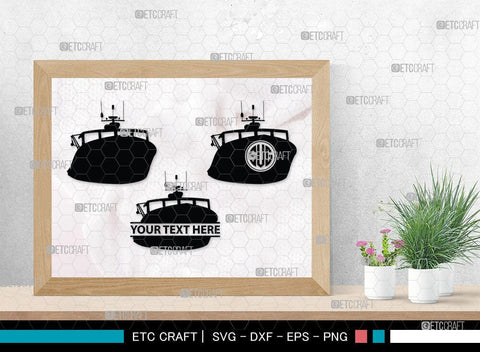 Sea Boats Monogram, Sea Boats Silhouette, Boat Svg, Ship Svg, Bass Boat Svg, SB00051 SVG ETC Craft 