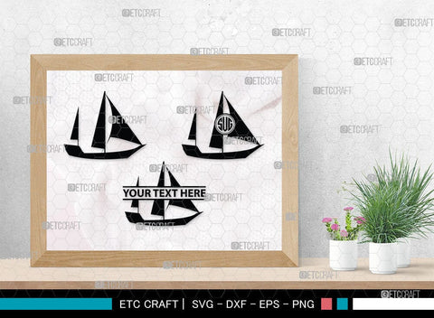 Sea Boats Monogram, Sea Boats Silhouette, Boat Svg, Ship Svg, Bass Boat Svg, SB00051 SVG ETC Craft 