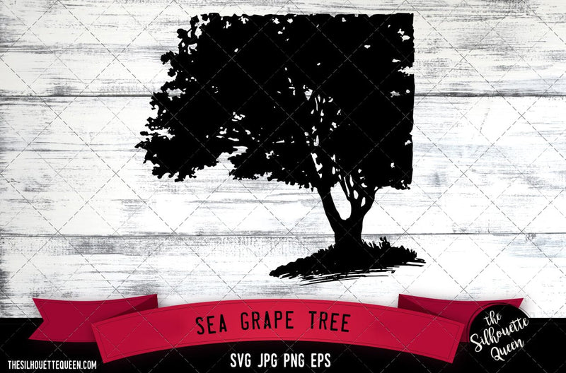 Sea Grape Tree SVG -Vector Art Commercial & Personal Use- Cricut,Silho ...