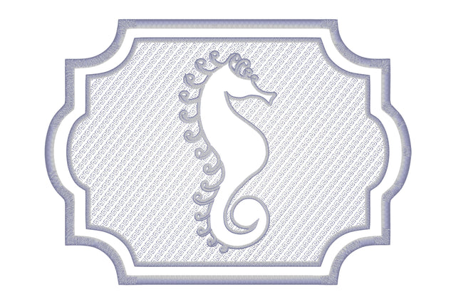 Sea horse figure embossed machine embroidery digital downlo Embroidery/Applique DESIGNS embroidery-workshop 