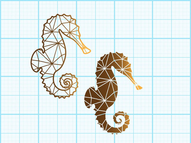 Sea horse Geomatical Print SVG Johan Ru designs 