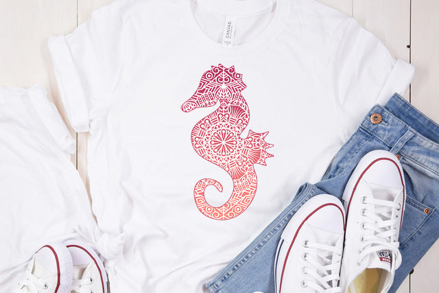 Sea Horse Mandala Sublimation I Mandala PNG Sublimation Happy Printables Club 