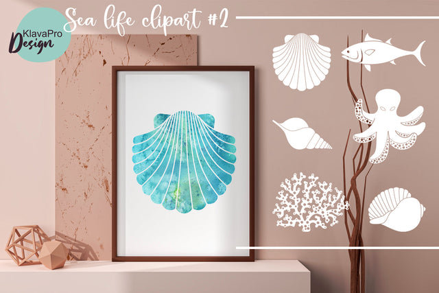Sea life SVG silhouettes clipart SVG Klava P 