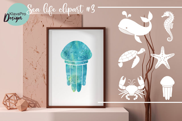 Sea life SVG silhouettes clipart SVG Klava P 