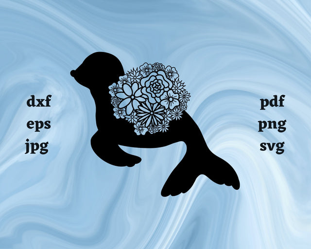 Sea Lion Mandala SVG Cut File SVG Northern Light SVG 