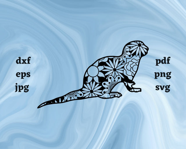 Sea Otter Mandala SVG Cut File SVG Northern Light SVG 