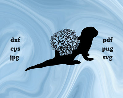 Sea Otter Mandala SVG Cut File SVG Northern Light SVG 