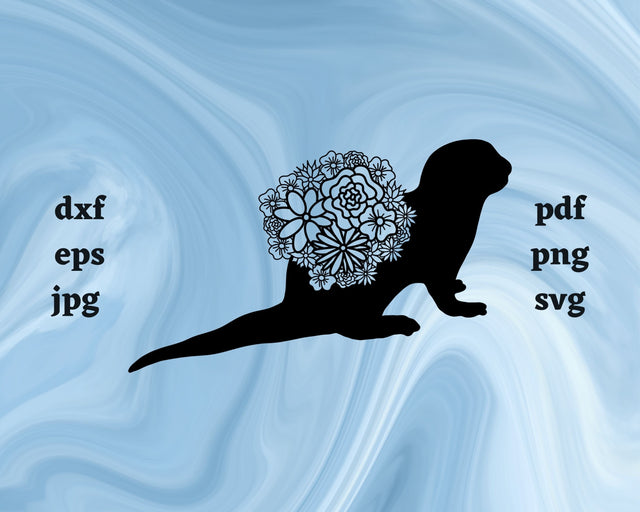 Sea Otter Mandala SVG Cut File SVG Northern Light SVG 