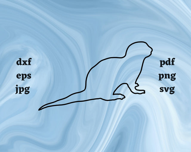 Sea Otter Outline SVG Cut File SVG Northern Light SVG 