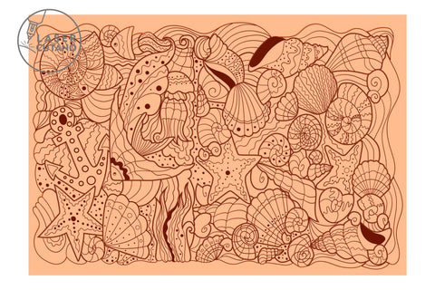 SEA PUZZLE Paint Cut Template for Kids, Educational Tools, Multilayer Laser Cut Files SVG LaserCutano 