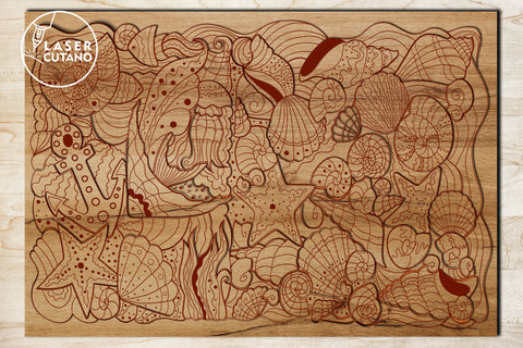 SEA PUZZLE Paint Cut Template for Kids, Educational Tools, Multilayer Laser Cut Files SVG LaserCutano 