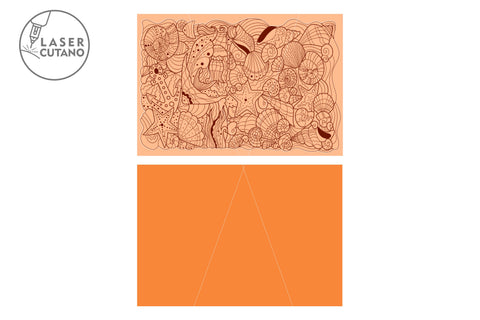 SEA PUZZLE Paint Cut Template for Kids, Educational Tools, Multilayer Laser Cut Files SVG LaserCutano 