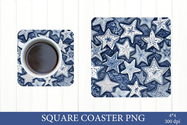 Sea Star Sublimation. Square Coaster Sublimation Sublimation Olga Terlyanskaya 