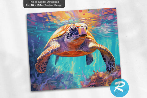 Sea Turtle 20 oz / 30 oz Tumbler PNG Sublimation Regulrcrative 
