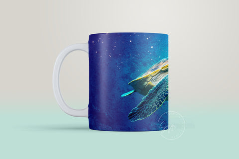 Sea Turtle Mug PNG, Beach Sublimation Mug, Turtle Mug Wrap, Sea Creatures Tumbler PNG, 11 & 15 Oz Coffee Mug Design, Cricut Sublimation Wrap Sublimation Syre Digital Creations 