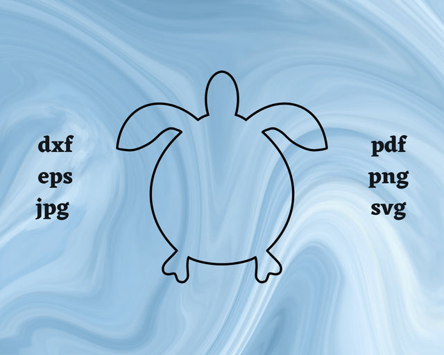 Sea Turtle Outline SVG Cut File SVG Northern Light SVG 