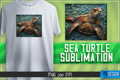 Sea Turtle Sublimation | T-Shirt Design Sublimation Fly Design 