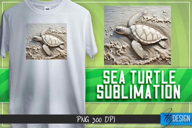 Sea Turtle Sublimation | T-Shirt Design Sublimation Fly Design 