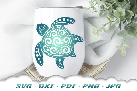 Sea Turtle SVG Bundle | Monogram Turtle SVG | Mandala SVG | Beach SVG SVG Cloud9Design 