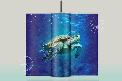 Sea Turtle Tumbler PNG, Ocean 20 oz Skinny Tumbler Design Sublimation Download, Turtle Tumbler Wrap, Sea Creatures Seamless Tumbler PNG Sublimation Syre Digital Creations 