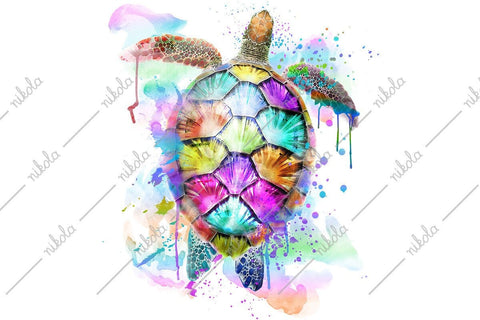 Sea Turtle Watercolor Sublimation Clipart PNG JPG Sublimation nikola 