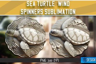 Sea Turtle Wind Spinners Sublimation Sublimation Fly Design 