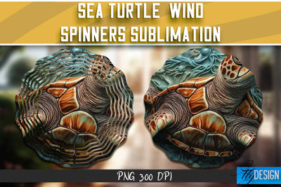 Sea Turtle Wind Spinners Sublimation Sublimation Fly Design 